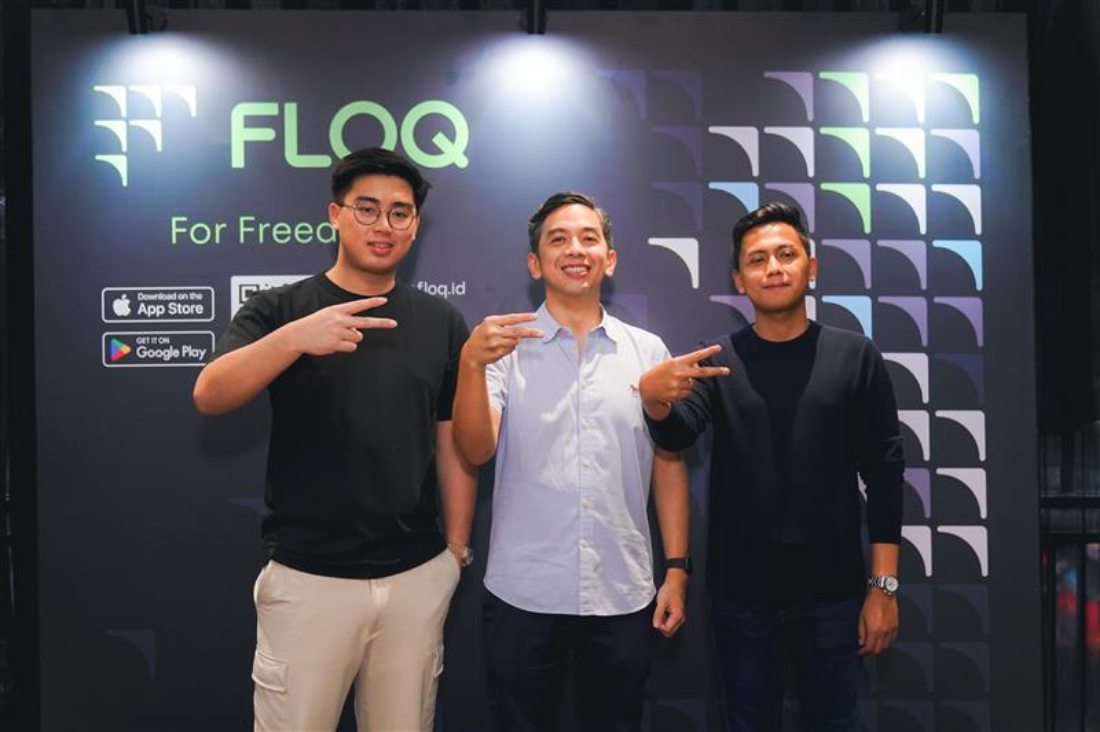 Dari kiri, Timothy Ronald (Co-founder Akademi Crypto), Yudhono Rawis (Founder FLOQ), dan Kalimasada (Co-founder Akademi Crypto)