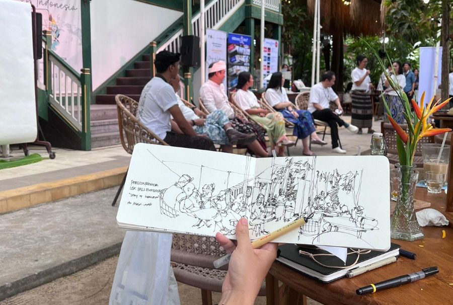Perayaaan keberagaman budaya dan warna Indonesia, Urban Sketchers (USK) Bali menghelat pameran bertajuk STORY OF INDONESIA