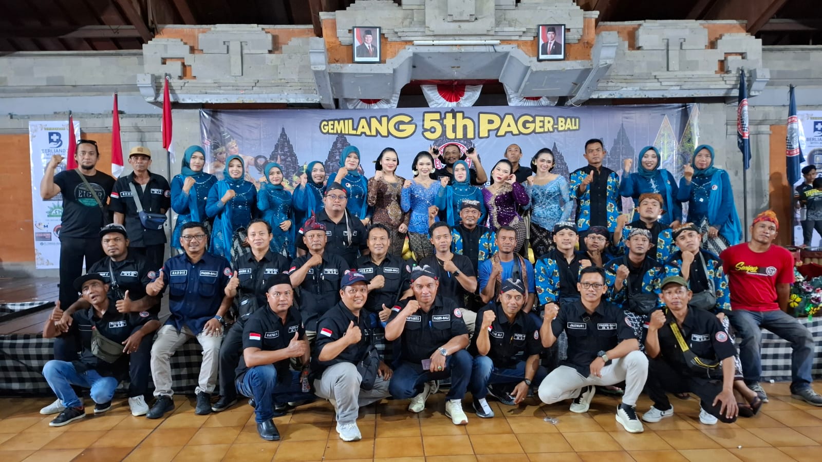 Para pengurus PAGER Bali foto bersama di momentum 5 tahun hari jadinya