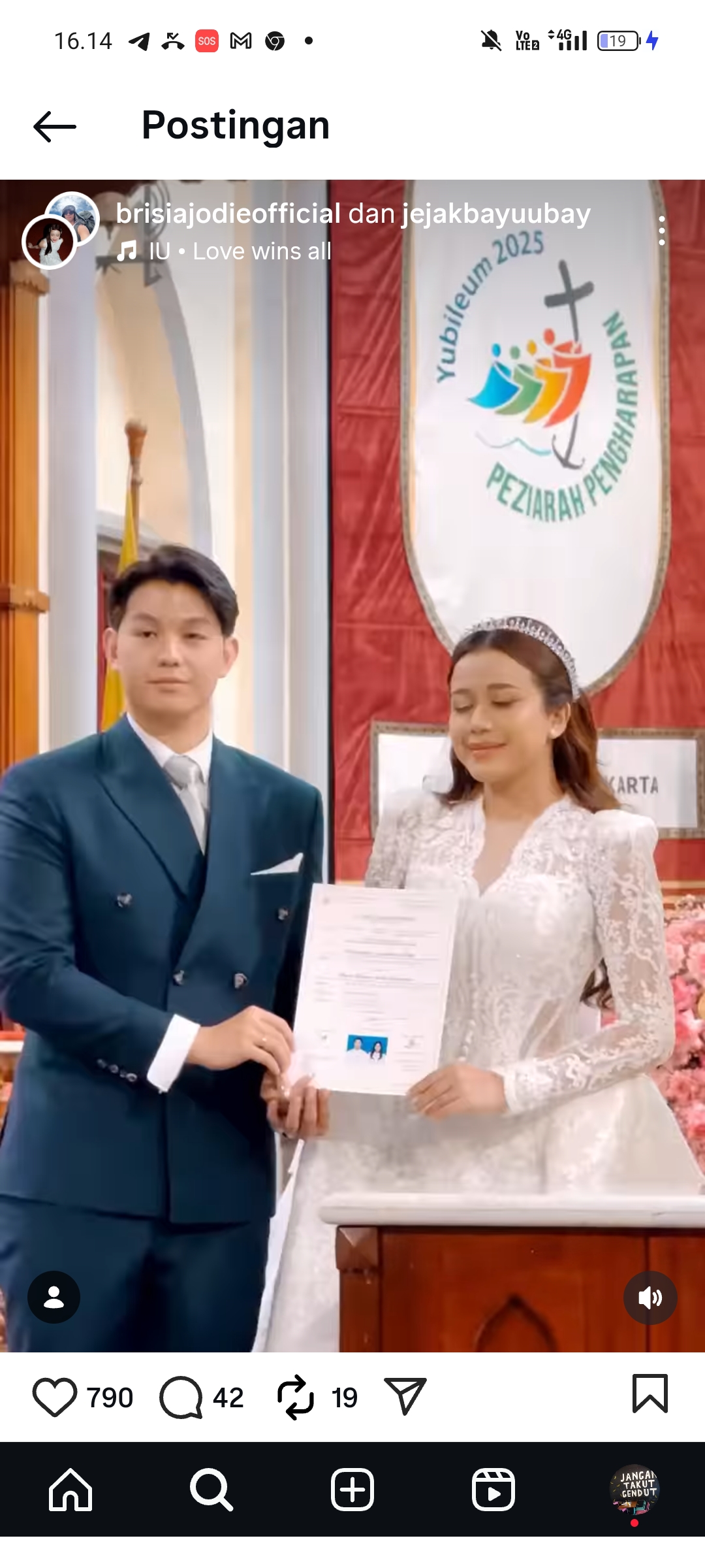 Brisia Jodie dan Jonathan Alden resmi Menikah