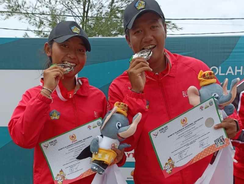 CABOR WOODBALL : I Gede Darma Prabawa Nugraha Mapet dan NI Luh Made Tahlia Saraswati memperkuat cabang woodball untuk Sea Games 2025. (Foto KONI Buleleng untuk Radar Bali)