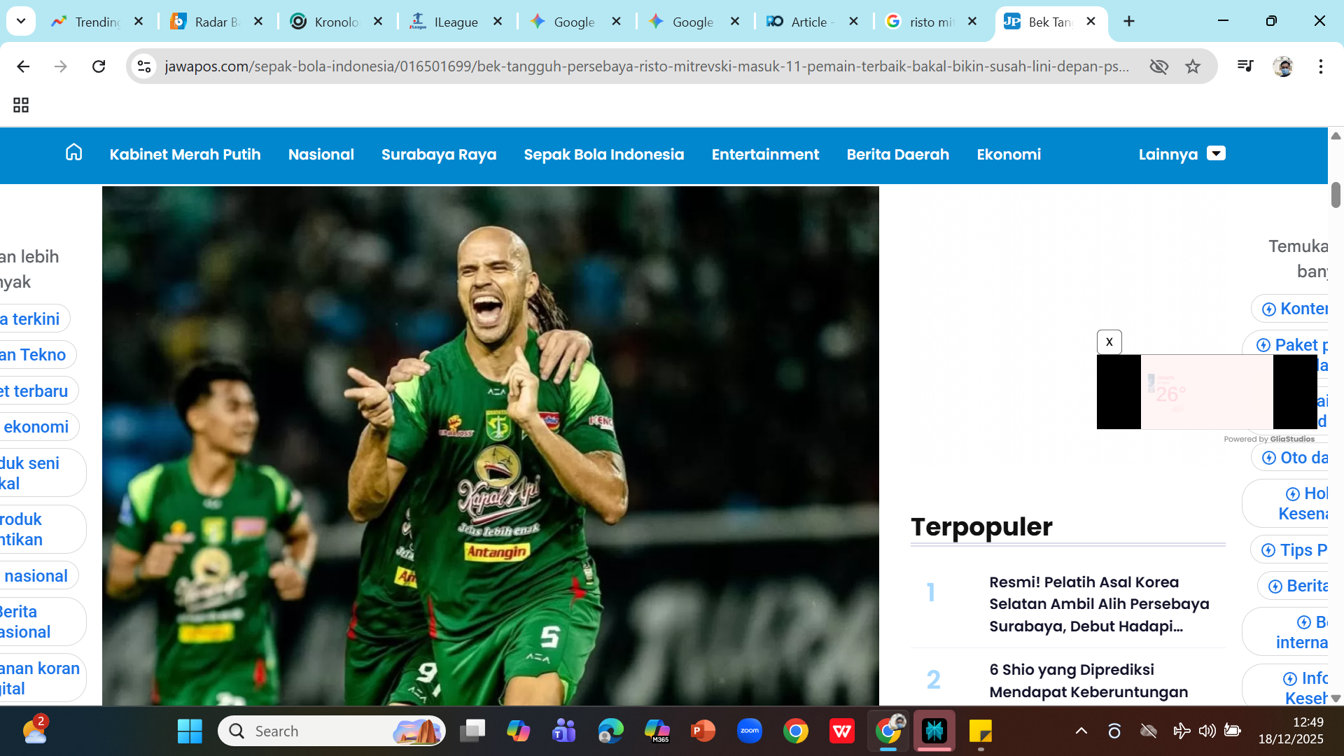 BEK RASA STRIKER - Bek asal Makedonia Risto Mitrevski.