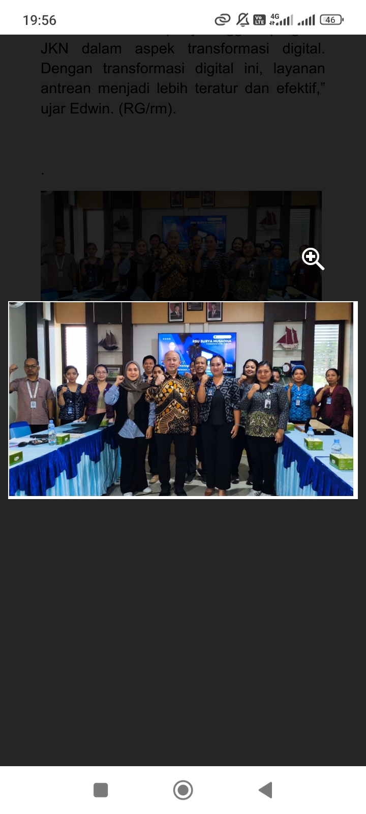 Direktur Teknologi Informasi BPJS Kesehatan, Edwin Aristiawan di RS Surya Husadha Ubung pada Selasa (16/12).