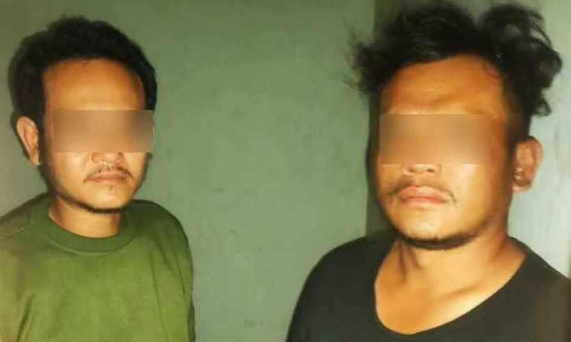 DITANGKAP : Dua pelaku curanmor dibekuk usai melakukan aksi pencurian di Desa Muncan malam hari. (ist)
