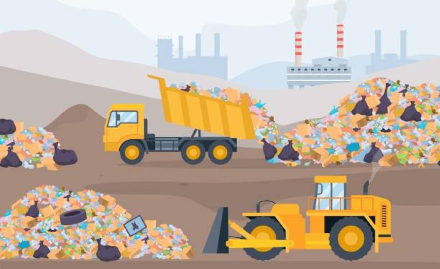 Ilustrasi tempat pembuangan sampah di Bangli