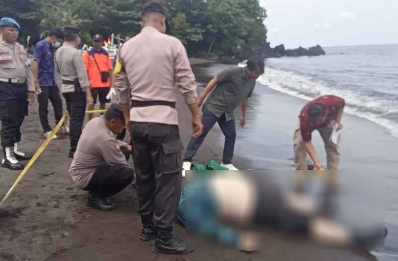 TAK TERSELAMATKAN JIWANYA : Warga Australia yang tewas saat diving di Pantai Tulamben, Kecamatan Kubu . (foto:ist)