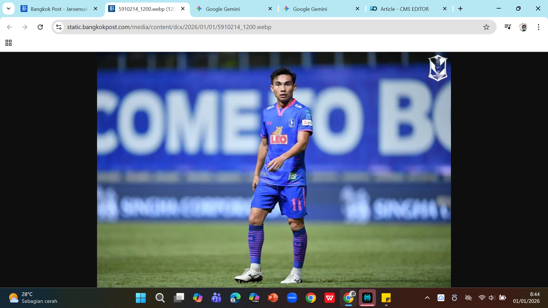 RAJA ASSIT - Ratchaburi mendatangkan gelandang serang Jaroensak Wonggorn dari BG Pathum untuk menghadapi Persib di ACL 2.