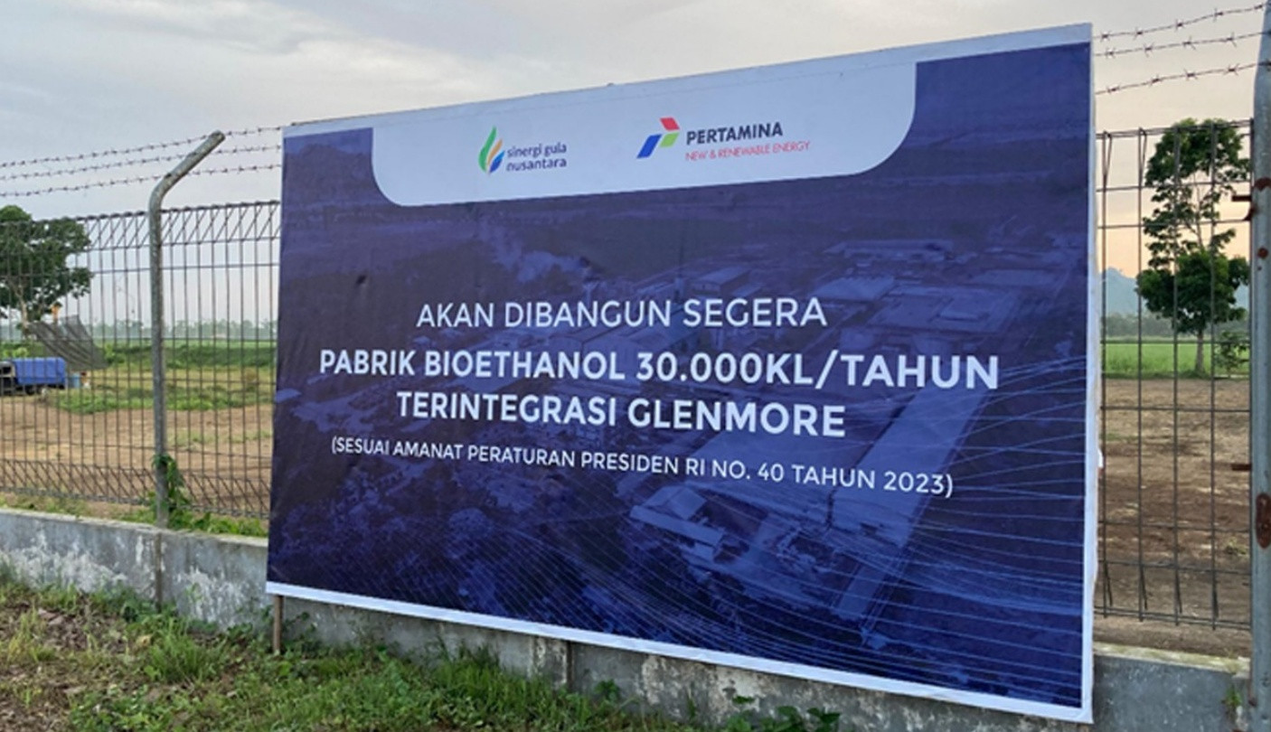 KEREK EKONOMI - Lahan pabrik bioetanol di Glenmore, Banyuwangi.