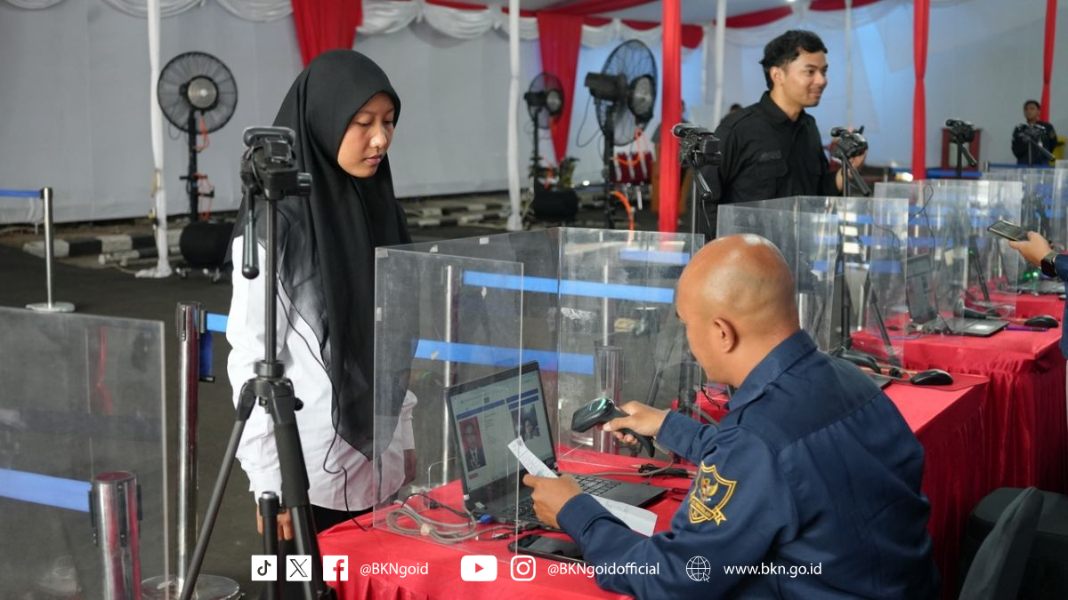 Pelaksanaan seleksi PPPK Badan Gizi Nasiional di kantor BKN Jakarta.