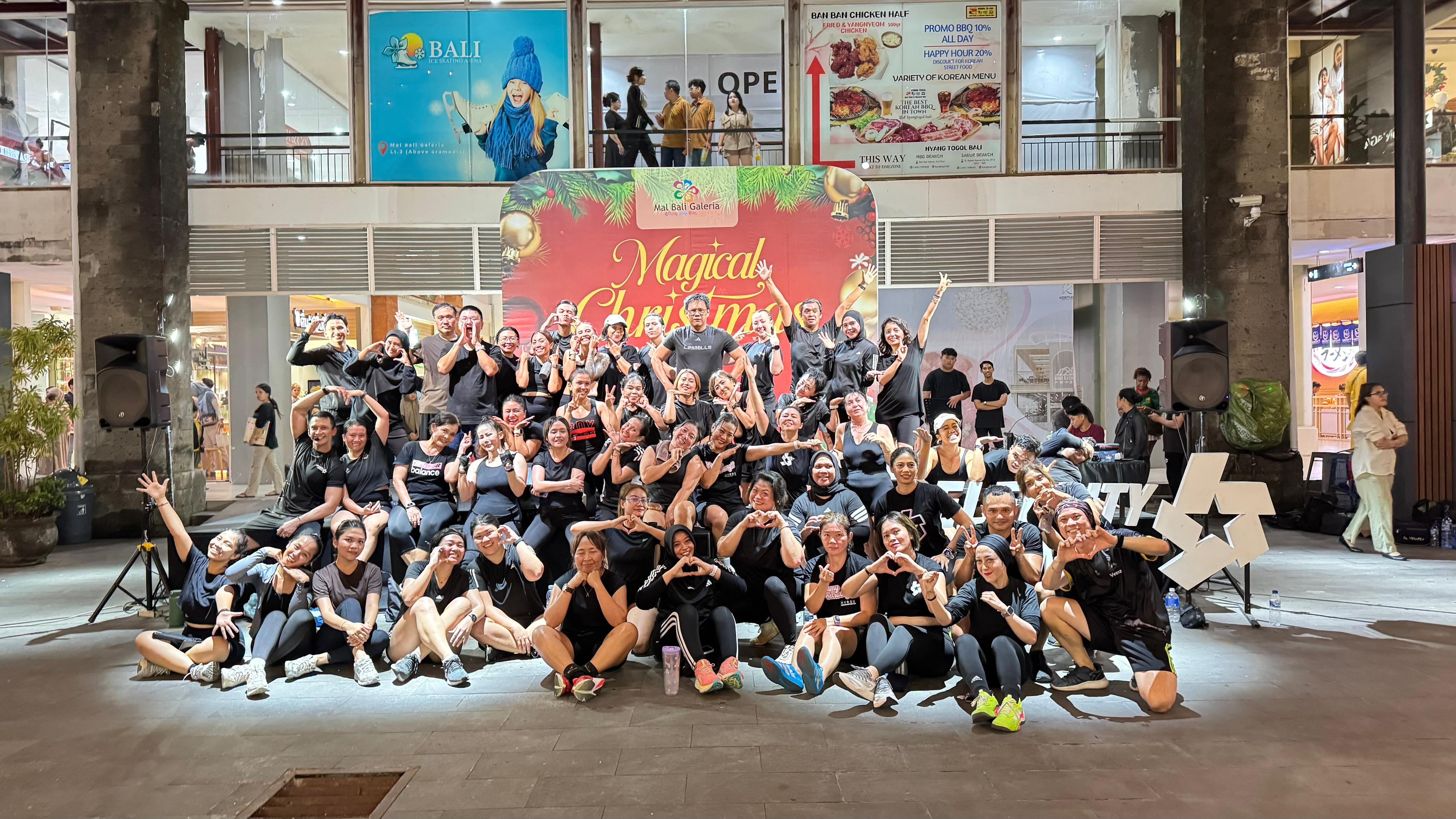 KELAS RUTIN: Celebrity Fitness rutin gelar kelas di luar studio, 2 bulan terakhir dilaksanakan di Mal Bali Galeria.