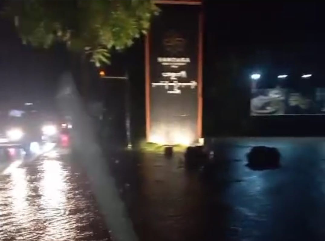 TERENDAM: Handara Golf & Resort Bali  di Pancasari tampak terendam banjir