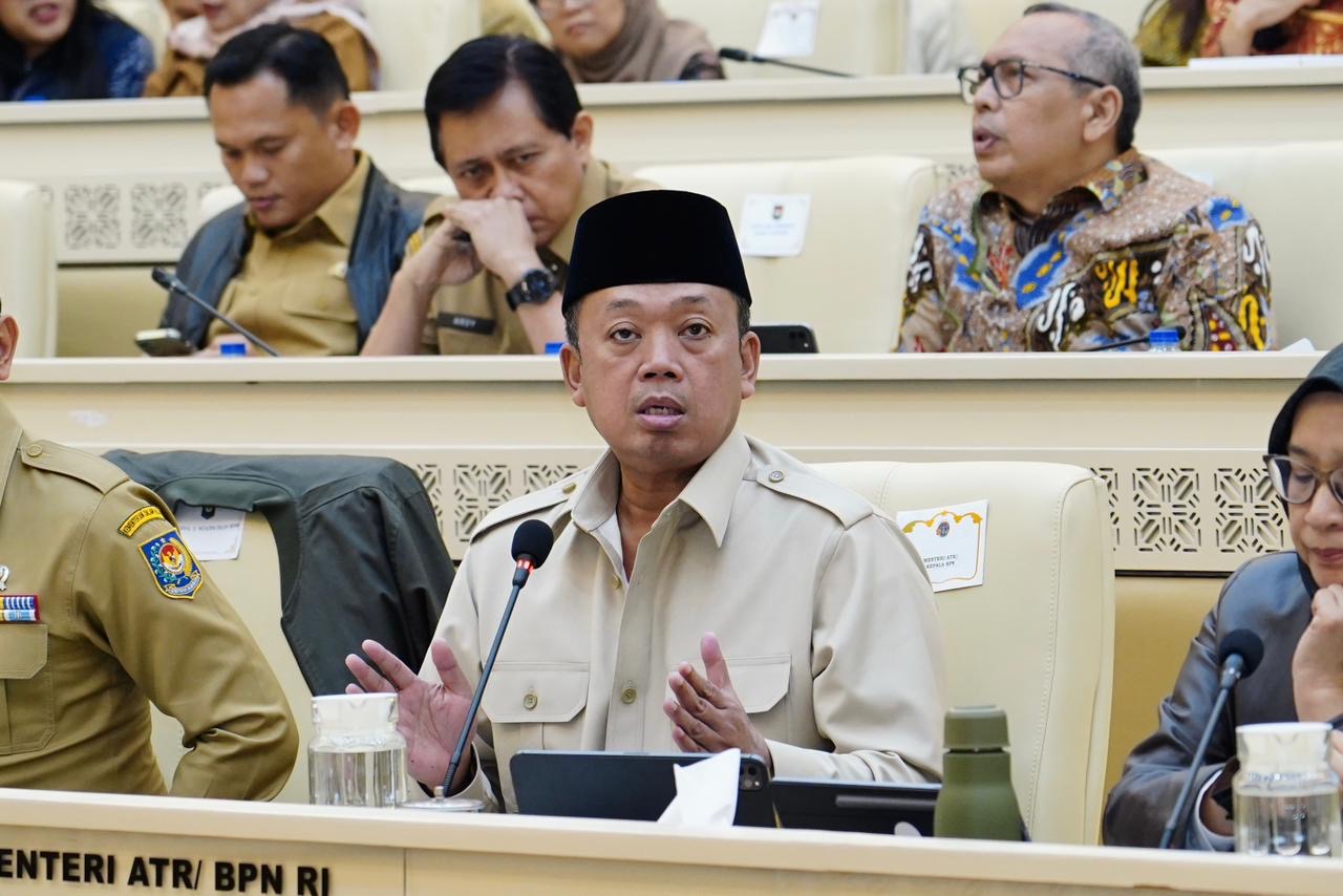 ​Menteri Agraria dan Tata Ruang/Kepala Badan Pertanahan Nasional (ATR/BPN) Nusron Wahid di Gedung DPR RI, Jakarta, Senin (19/1/2026).
