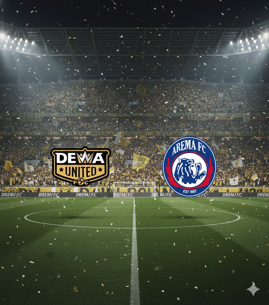 Preview Dewa United vs Arema FC, head to head, proyeksi susunan pemain, dan prediksi hasil pertandingan.