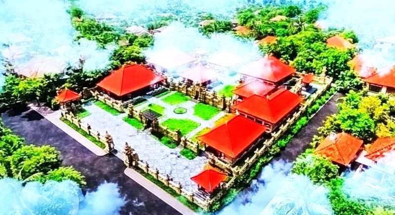 BERAKAR ARSITEKTUR TRADISI BALI : Desain rumah jabatan Bupati Bangli. (foto: Humas Pemkab Bangli)