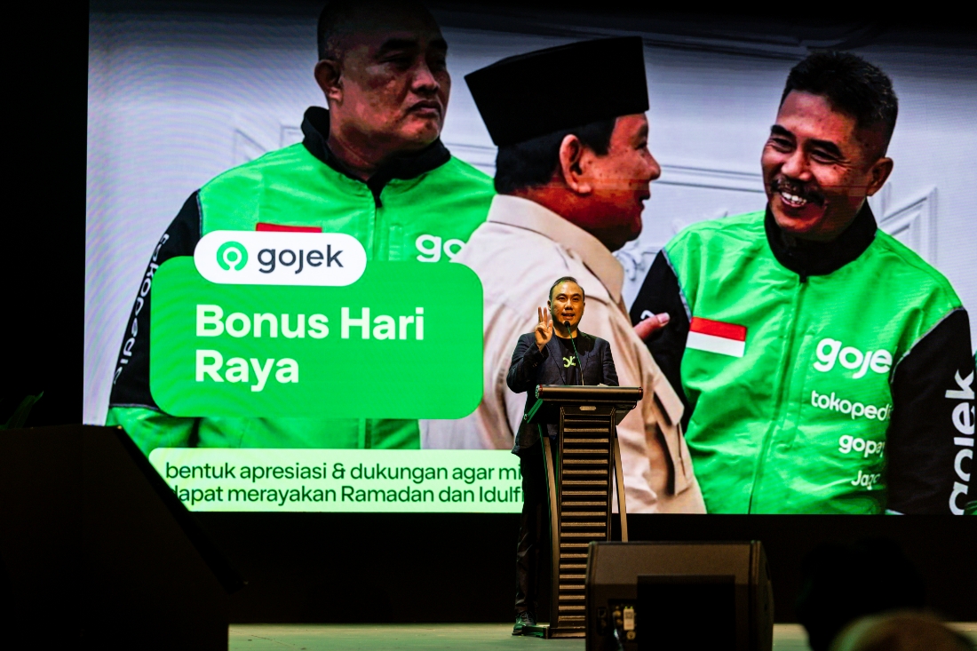 Suasana peluncuran Bakti GoTo untuk Negeri: Empat Dukungan Nyata untuk Kesejahteraan Mitra.
