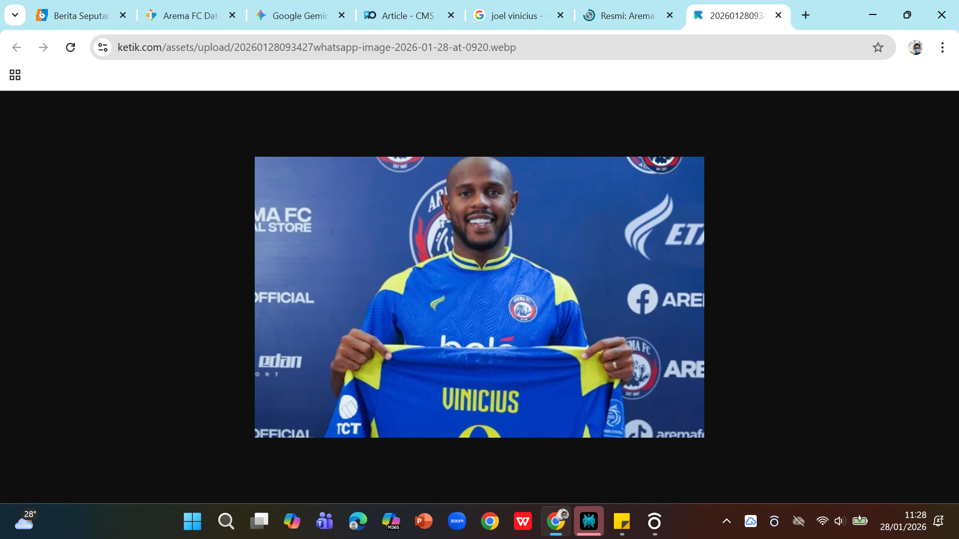 Arema resmi mendatangkan striker Borneo FC Joel Vinicius di putaran kedua Super League 2025 2026. Eks Persib Bandung tersebut dikontrak hingga 2027.