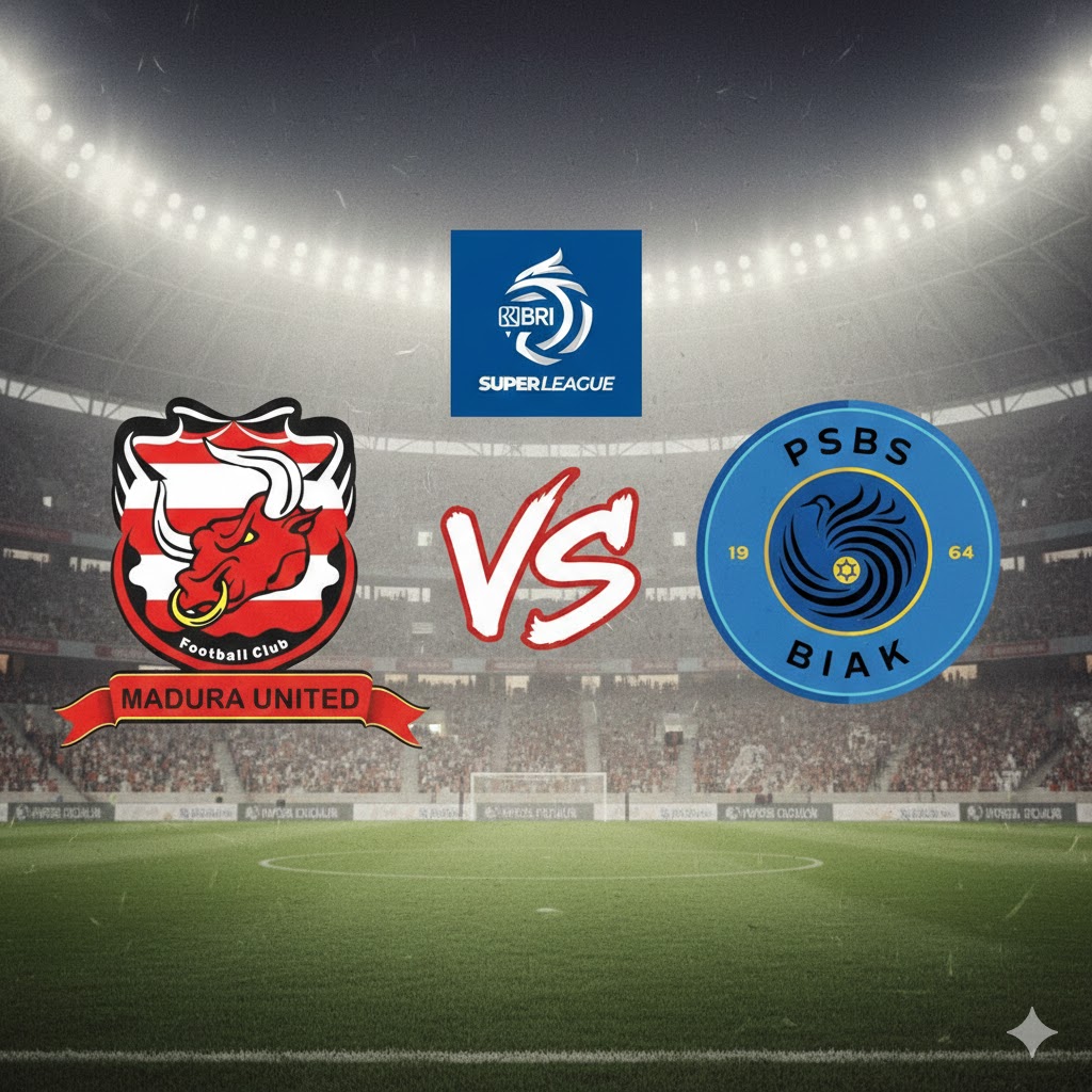 Preview Madura United vs PSBS Biak: Jadwal Pertandingan, Siaran Langsung, Head to Head, Susunan Pemain, dan Prediksi Skor