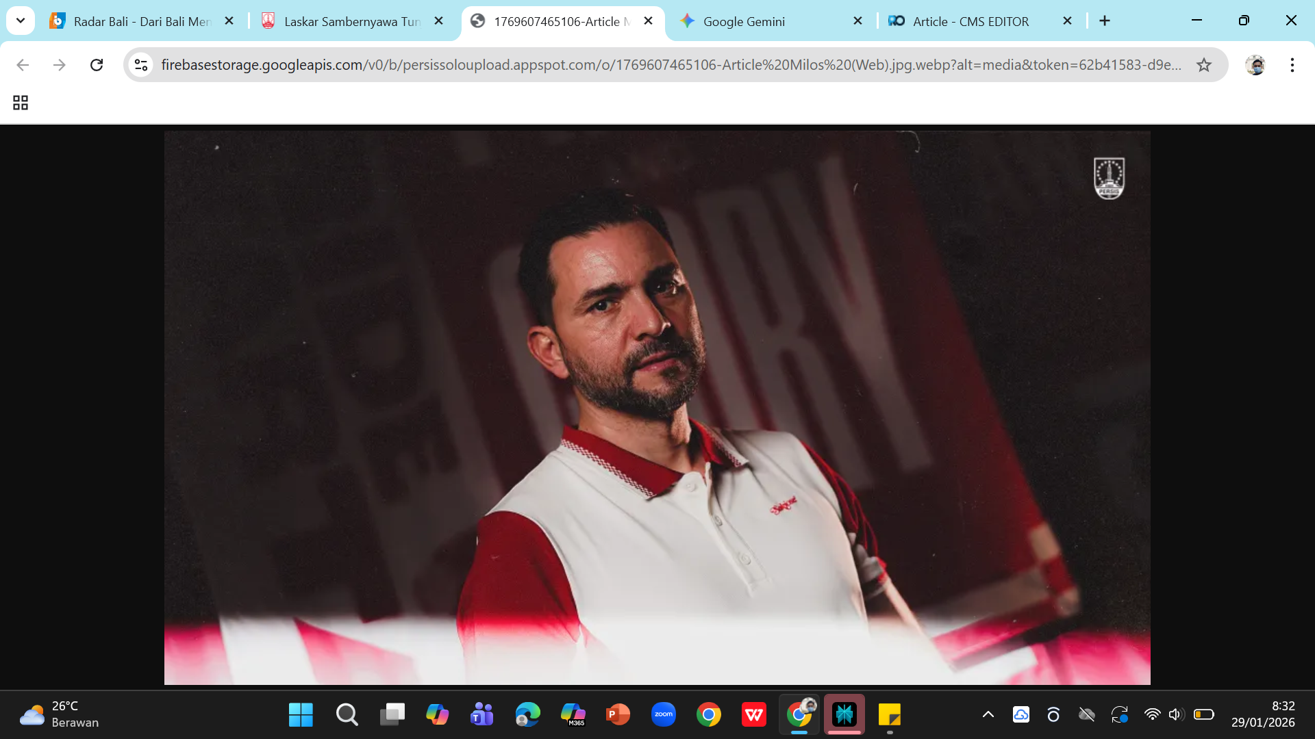 Asisten Pelatih Persis Solo Milos Durovic