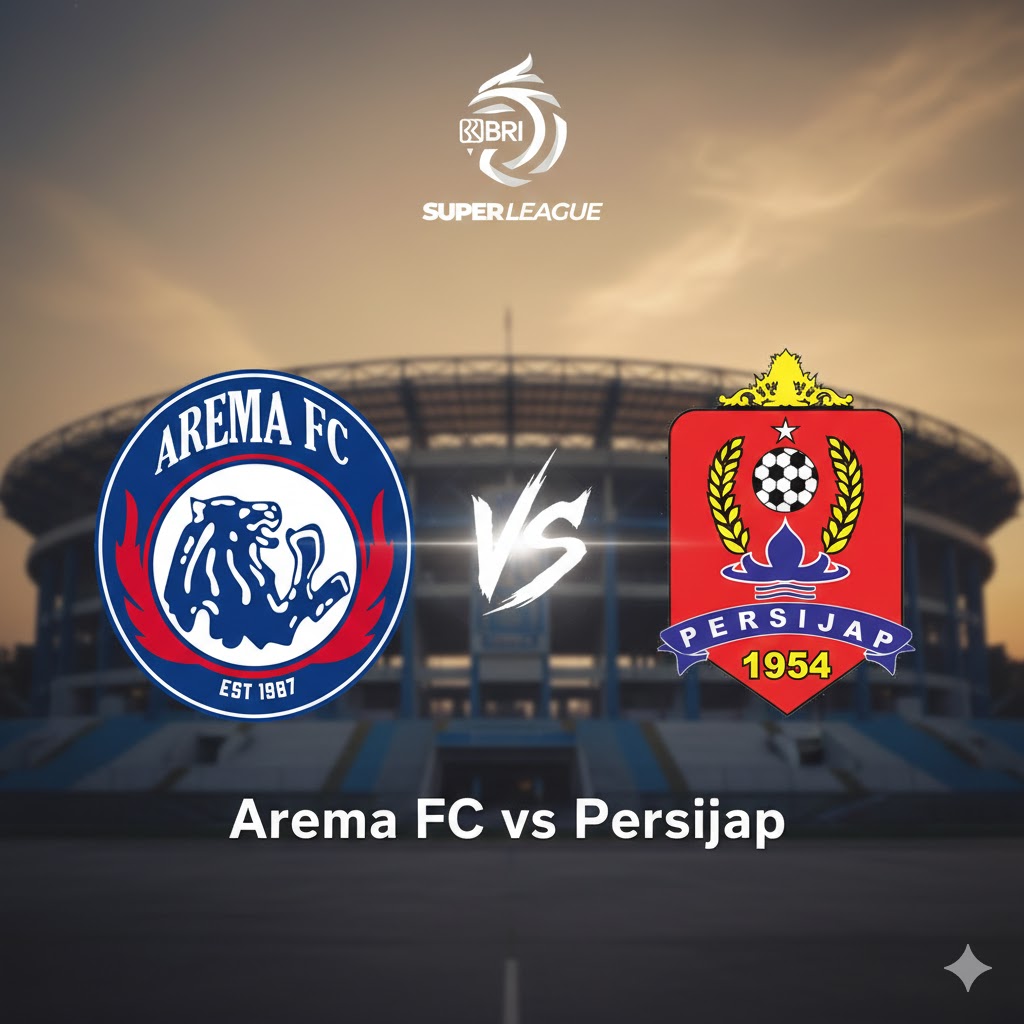 Arema FC menghadapi Persijap Jepara pada pekan ke-19 Super League di Stadion Kanjuruhan, Malang.