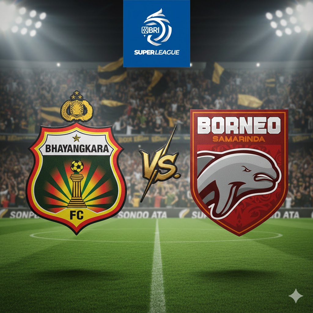 Preview pertandingan pekan ke-20 Super League Bhayangkara FC vs Borneo FC, head to head, prediksi skor.