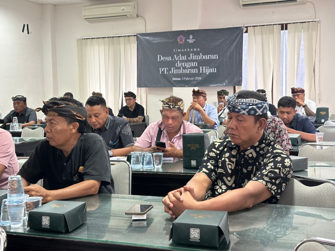 Simakrama antara PT Jimbaran Hijau dan Desa Adat Jimbaran, digelar di kantor Desa Adat Jimbaran, Rabu (3/2/2026).