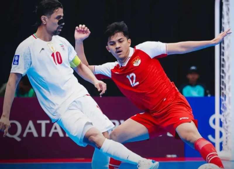 APES SAAT TOS-TOSAN : Timnas futsal Indonesia saat melawan Iran di Indonesia Arena, Senayan, Jakarta. (IG.Futsal Indonesia)