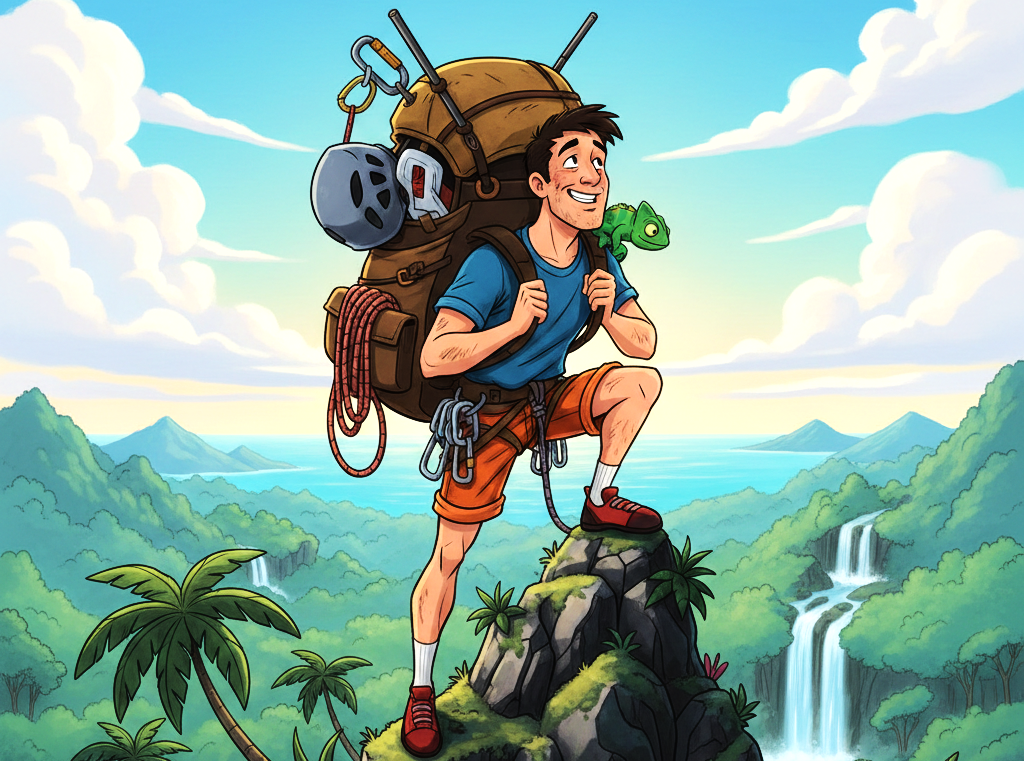 Ilustrasi pendaki Gunung Agung . (gambar digital gemini/Radar Bali)