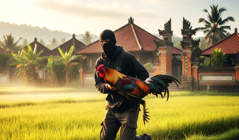 Ilustrasi maling ayam (gambar digital gemini/radar bali)