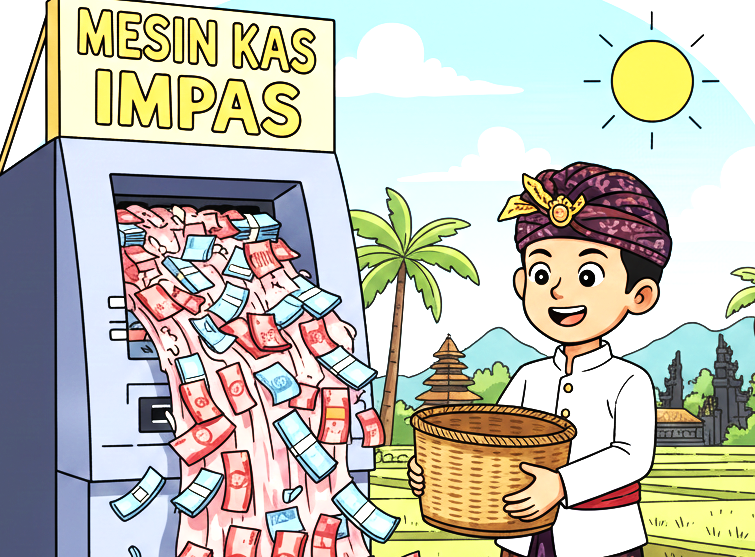 ilustrasi penerimaan gaji dan tunjangan. (gambar digital gemini-radar bali)