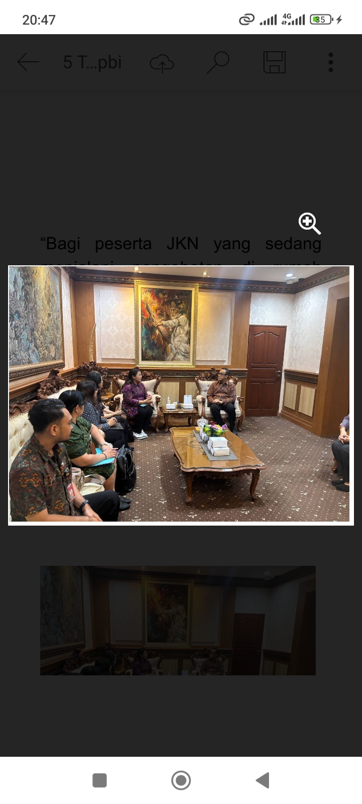 Wali Kota Denpasar I Gusti Ngurah Jaya Negara  dan Kepala BPJS Kesehatan Nyoman Wiwiek Yuliadewi.