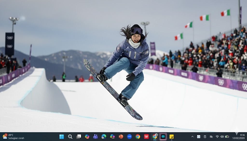 Snowboarder Chloe Kim mengincar tiga emas di nomor halfpipe wanita Olimpiade Musim Dingin 2026.