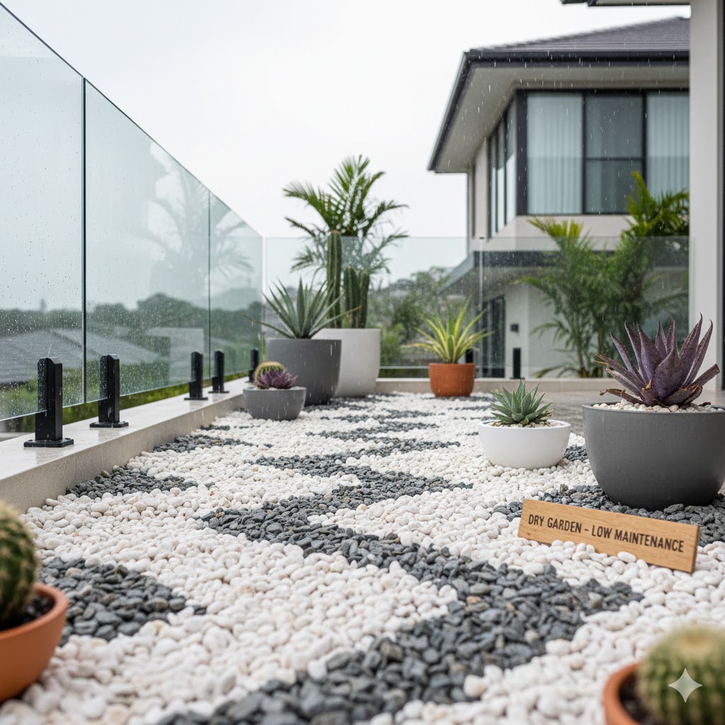 taman kering minimalis