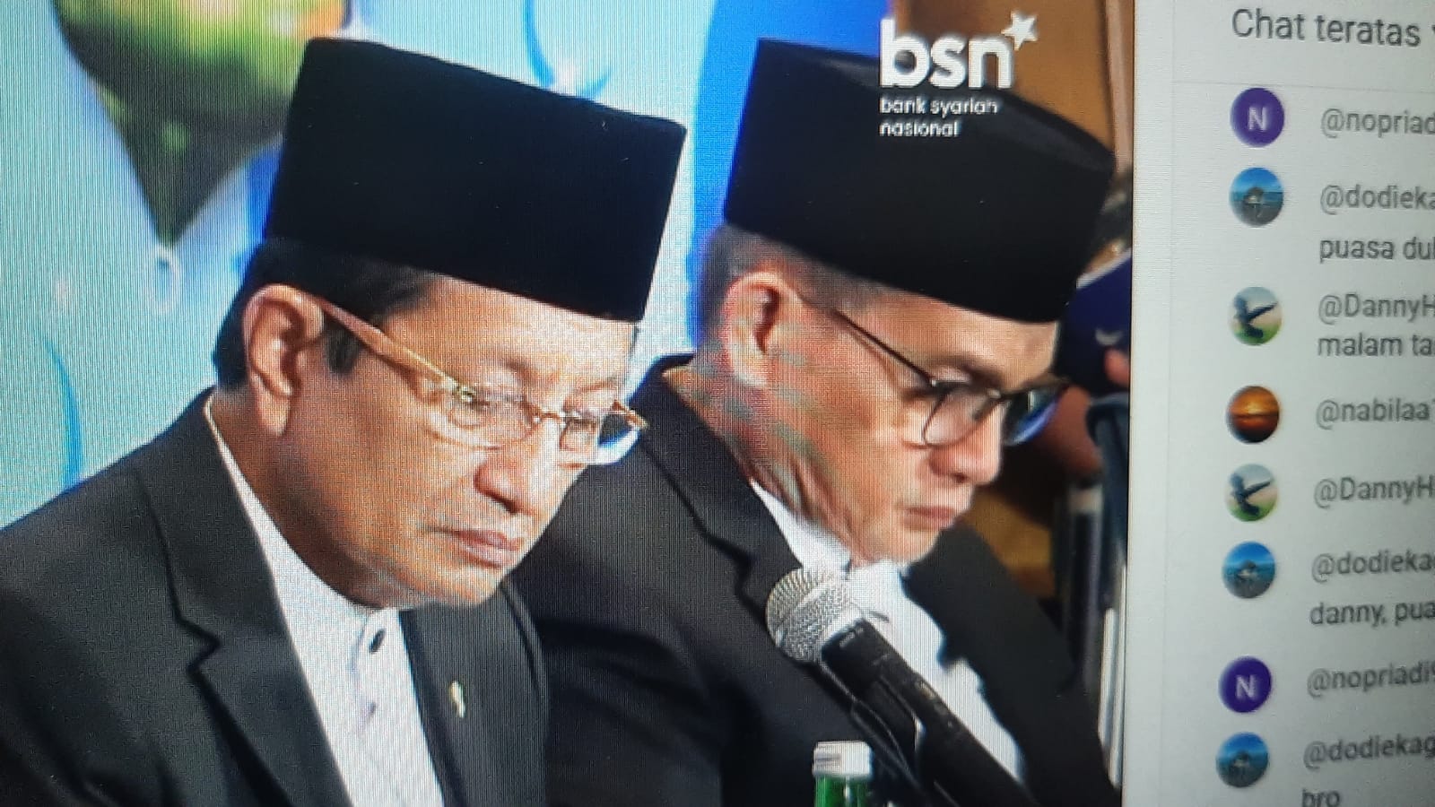 KOMPAK: Menag Nasaruddin Umar dan Wamenag Muhammad Romo Syafei dalam sidang isbat penetapan 1 Ramadan 1447 di Jakarta