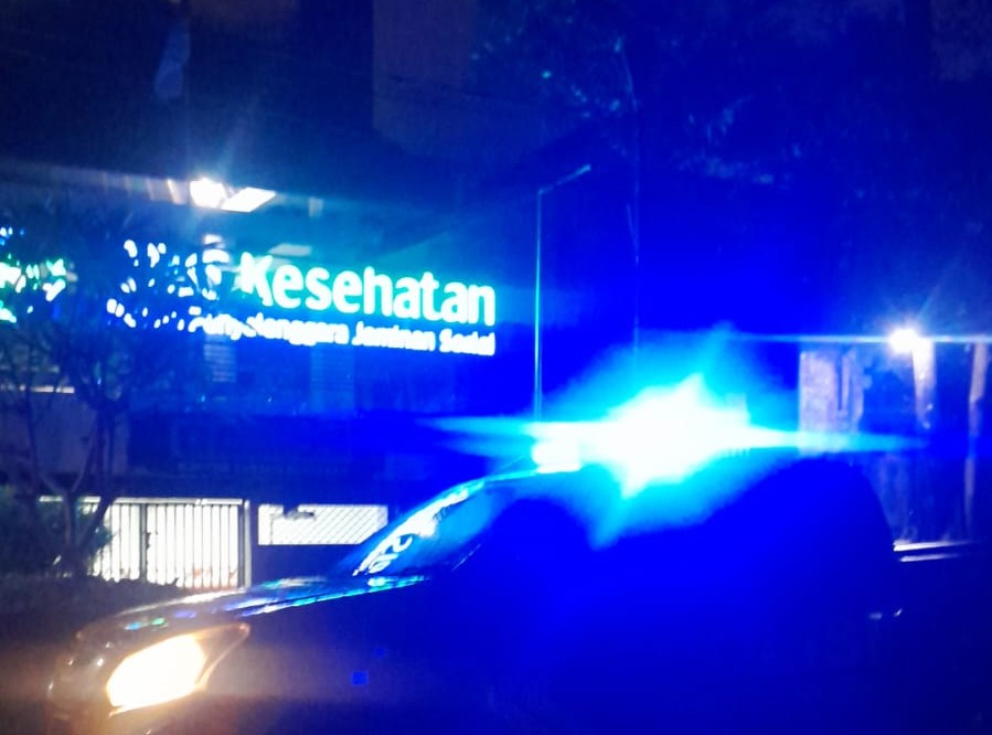 SERANGAN OTK: Kantor BPJS Kesehatan Denpasar saat mendapat serangan orang tak dikenal (OTK) di Sabtu  pagi dini hari 21 Februari 2026.