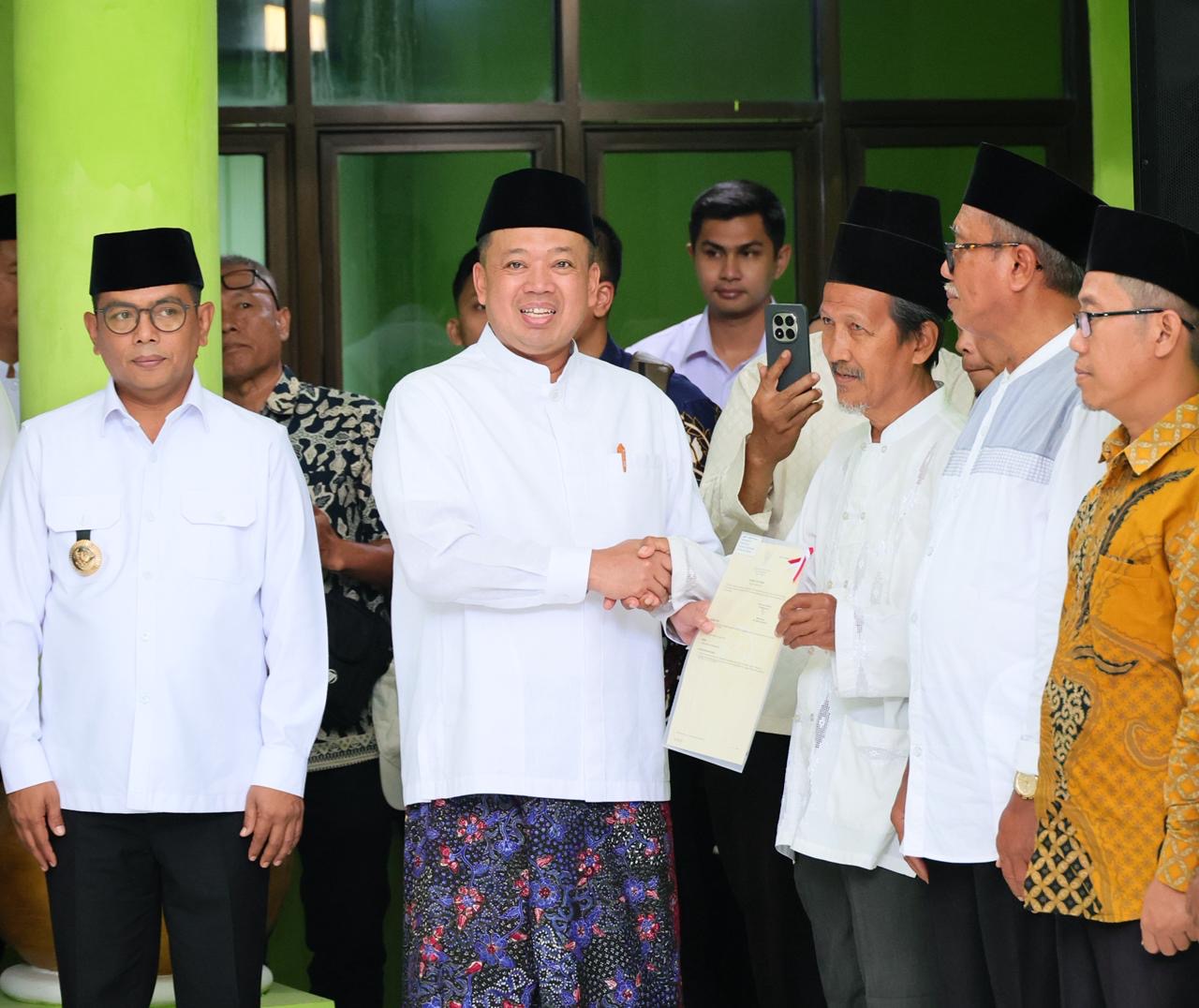 Menteri ATR/Kepala BPN Nusron Wahid di Serang, Provinsi Banten pada Jumat (20/02/2025).