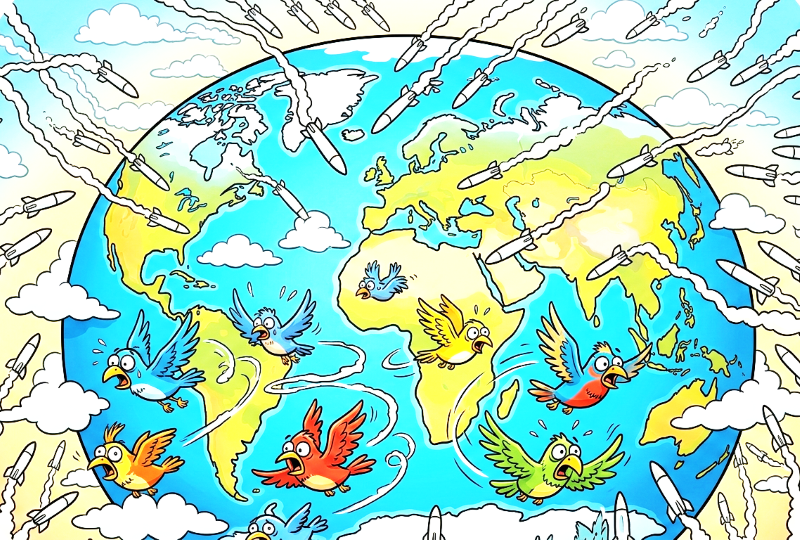 ilustrasi perang dunia ke-3. (gambar digital gemini/radar bali)