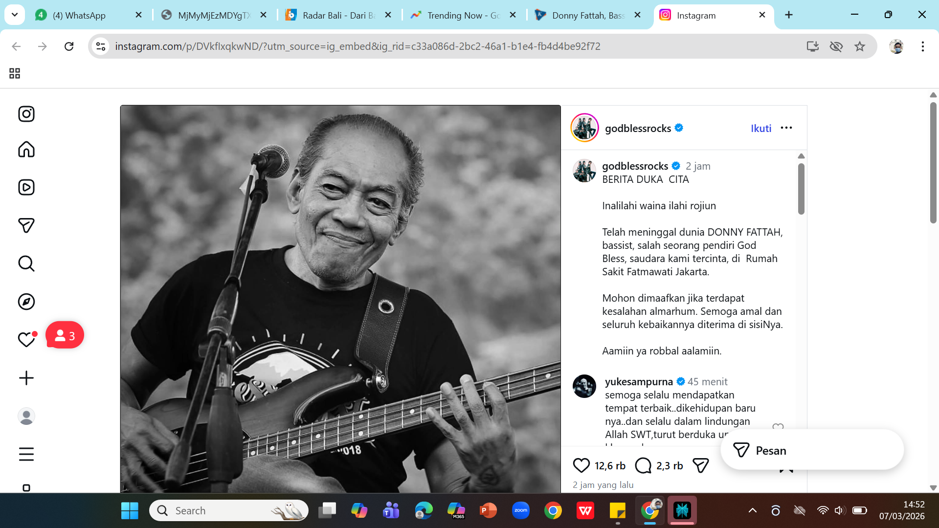 Basis God Bless Donny Fattah.