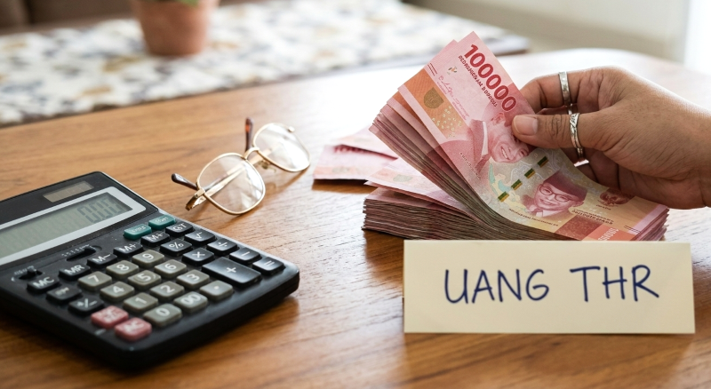 ilustrasi anggaran dana THR ASN.(gambar digital gemini/radar bali)