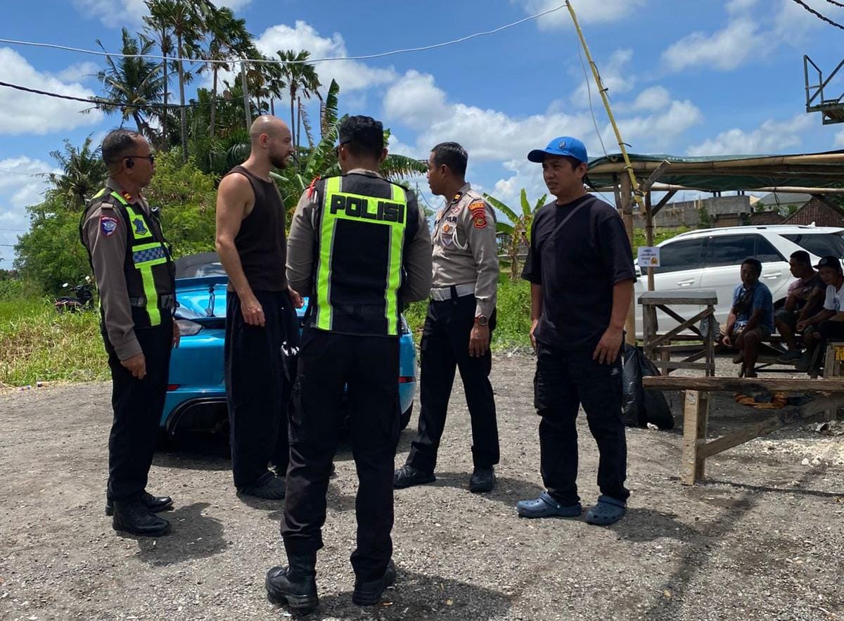 TINDAK TEGAS: Bikini Garage, penyedia jasa sewa mobil mewah (luxury car rental) di Bali, apresiasi aksi cepat polisi atasi ugal-ugalan bule.