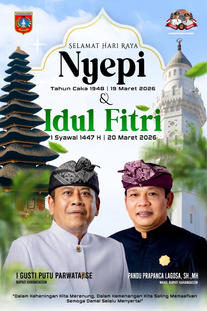 Bupati Karangasem I Gusti Putu Parwata dan Wakil Bupati Karangasem Pandu Prapanca Lagosa.