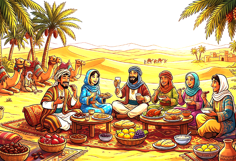 ilustrasi perayaan kuliner Lebaran. (gambar digital gemini/radar bali)