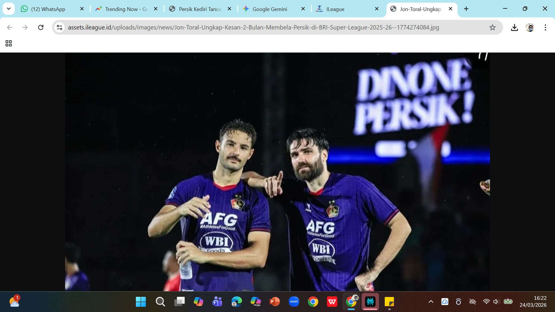 Jon Toral mencetak 2 gol dan 2 asis sejak bergabung dari Mumbay City ke Persik Kediri dua bulan lalu.  