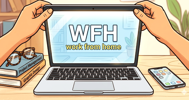 ilustrasi work from home.(gambar digital gemini/radar bali)