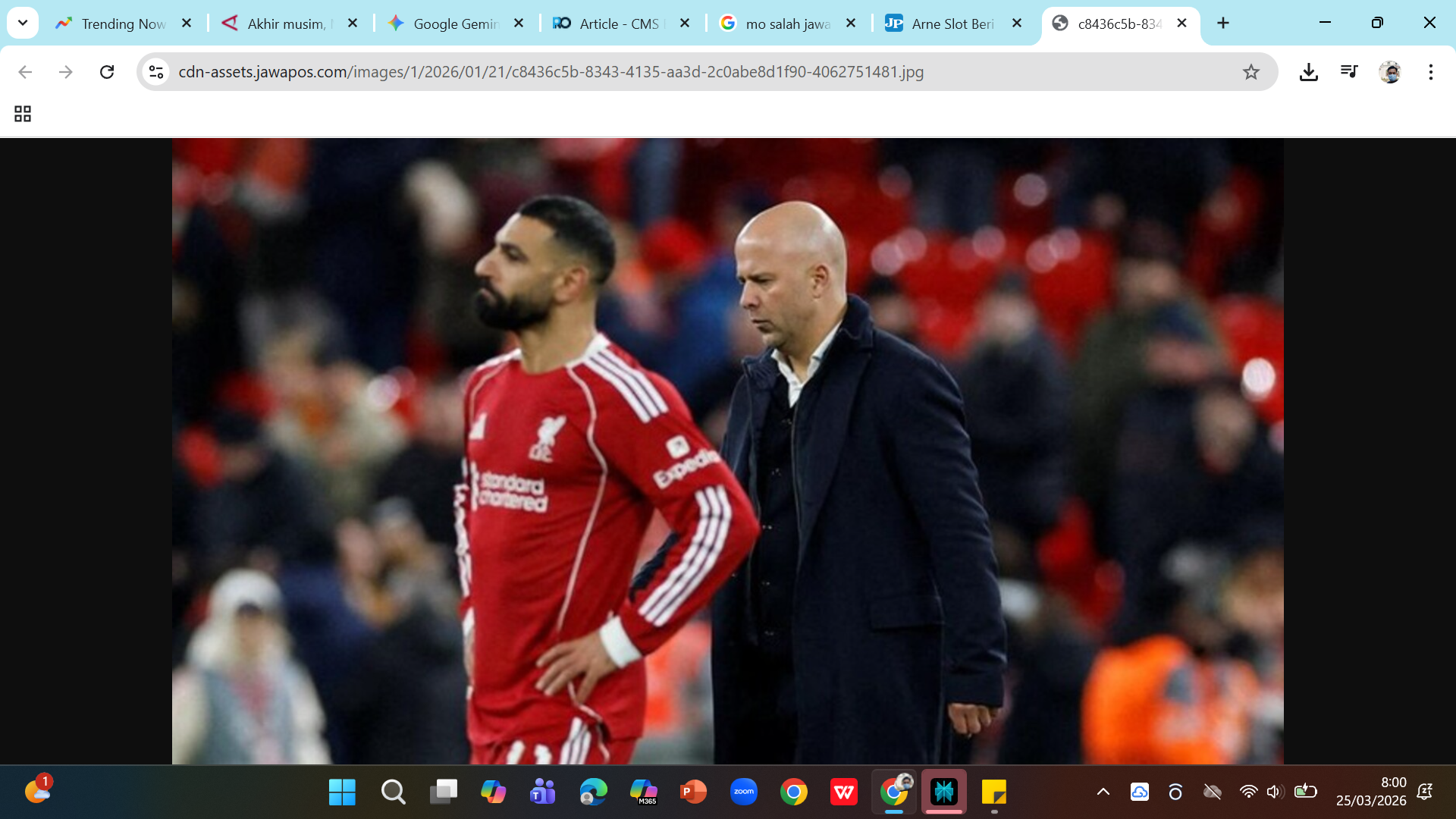 Striker Liverpool Mo Salah memastikan hengkang dari Anfield dengan status bebas transfer akhir musim ini. 