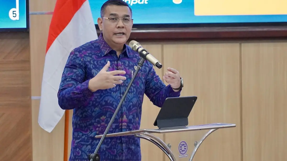 Wamen ATR/Waka BPN Ossy Dermawan, menjadi keynote speaker dalam Seminar Nasional yang diselenggarakan oleh IMMK FH Universitas Udayana, Senin (09/03/2026).