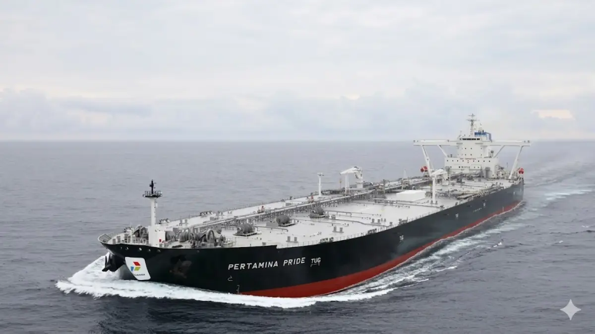 Kapal tanker Pertamina Pride yang tertahan di Laut Arab akibat konflik Iran-Israel di Selat Hormuz (Photo: Pertamina International Shipping)