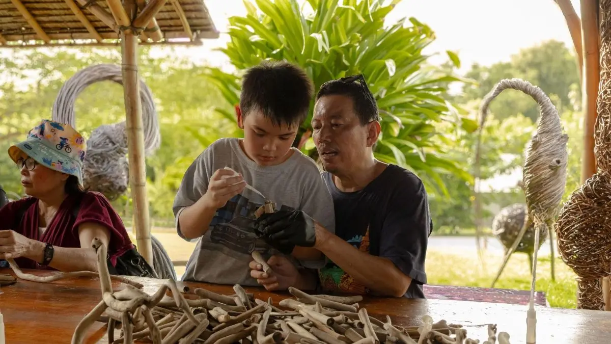 WARISAN BUDAYA: Kegiatan workshop di Art Village, Nuanu Creative City (Nuanu Creative City for radarbali.id)
