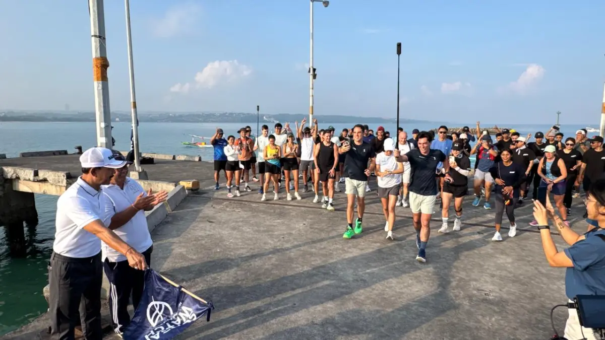 Peluncuran kegiatan Run For Rivers 2026 yang digelar di Dermaga Ikan Kedonganan, Sabtu, 28 Maret 2026.