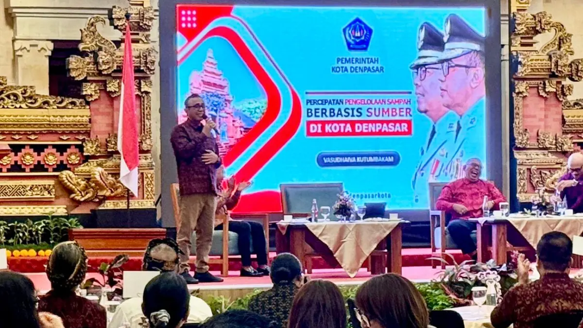 Wali Kota Denpasar IGN Jaya Negara saat hadiri Gathering Pariwisata gelaran Dinas Pariwisata Kota Denpasar, di Hotel Prama Sanur, Sabtu (28/3).