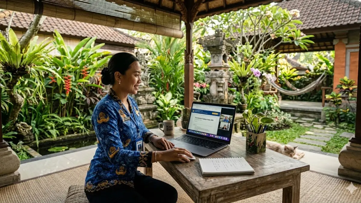 Ilustrasi - ASN Pemprov Bali melakukan work from home sekali sepekan sesuai ketentuan Kemendagri. 